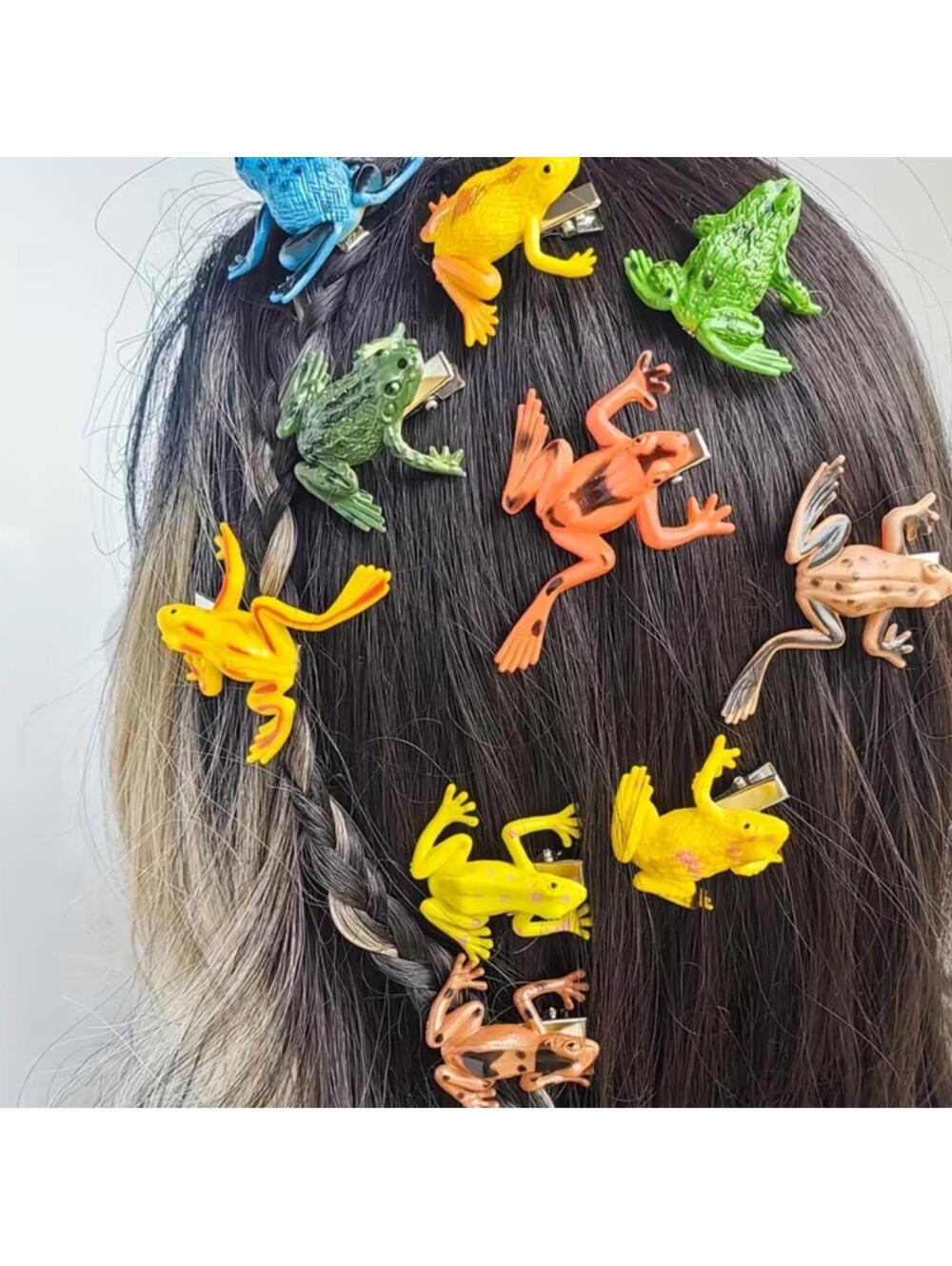 Random set of 2 Frog Hair Clips